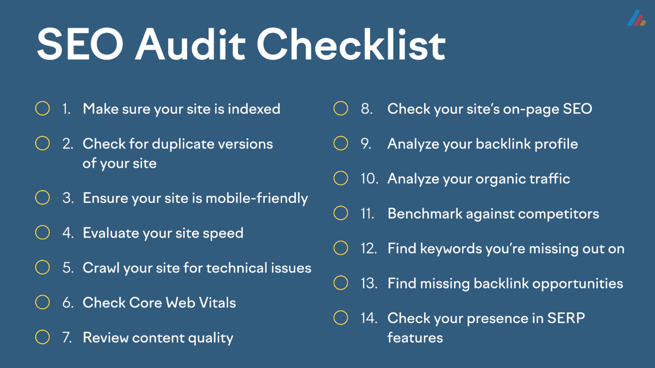 SEO Audit Checklist